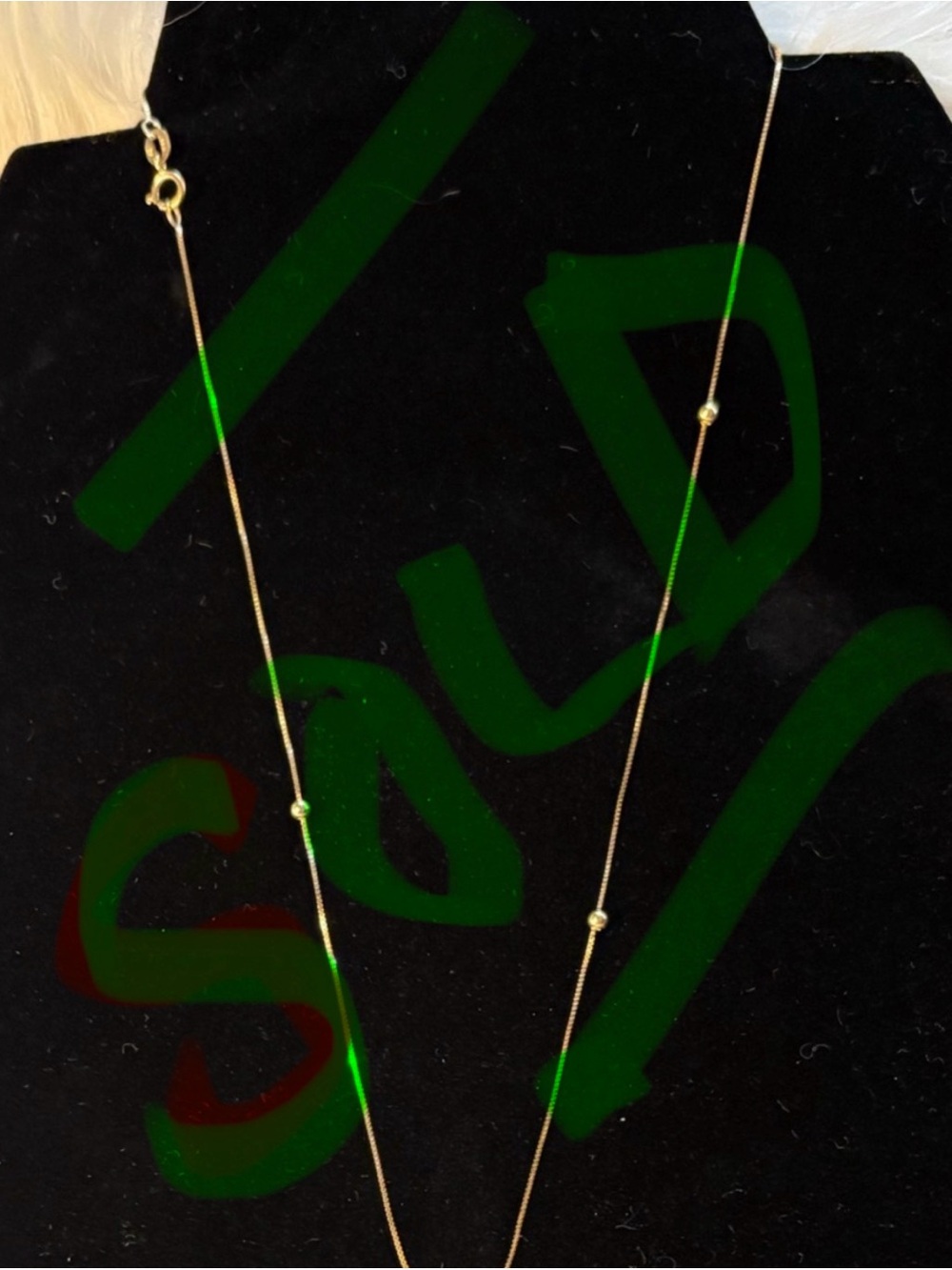 SOLD 🙌🏽 18k Yellow Gold Bead Stationed Chain Necklace 17” Hallmarked I.W. 18k